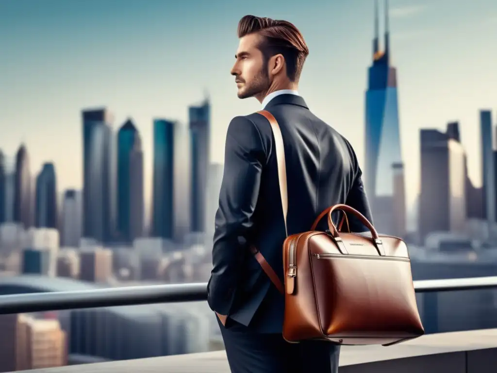 Hombre moderno con bolso o mochila: elegancia y practicidad