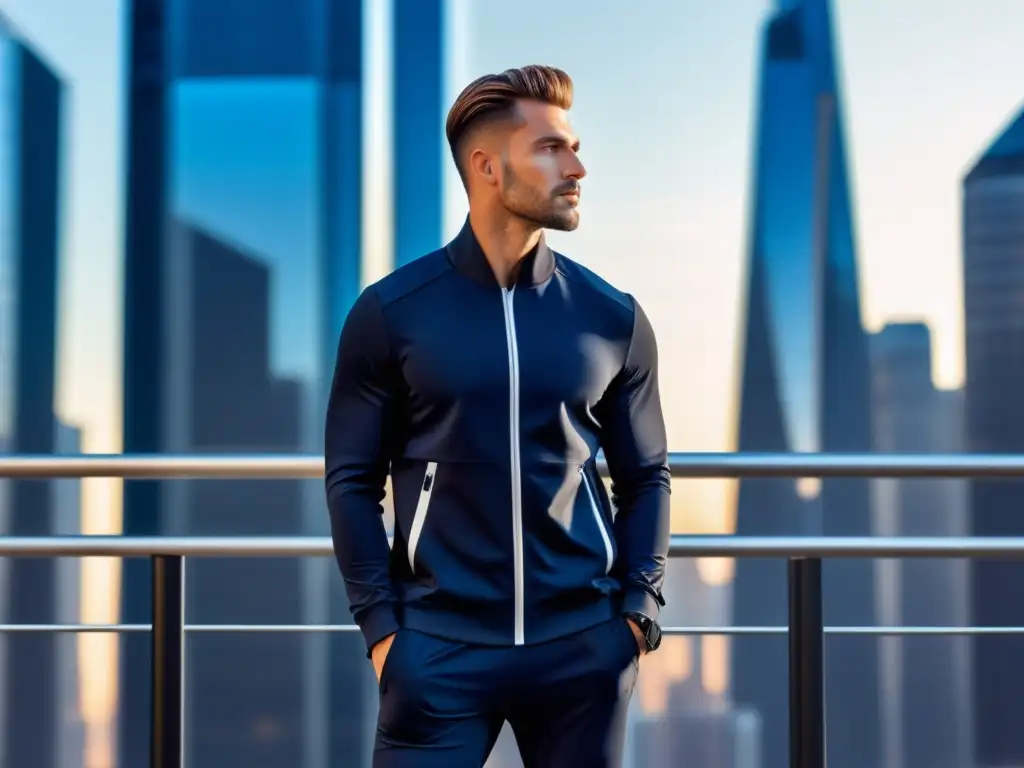 Moda deportiva hombre moderno en activewear