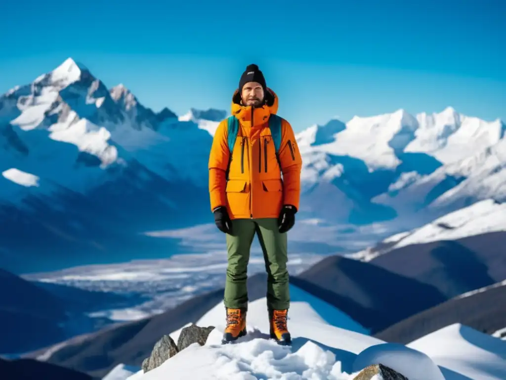 Ropa de montaña para hombres en un paisaje impresionante