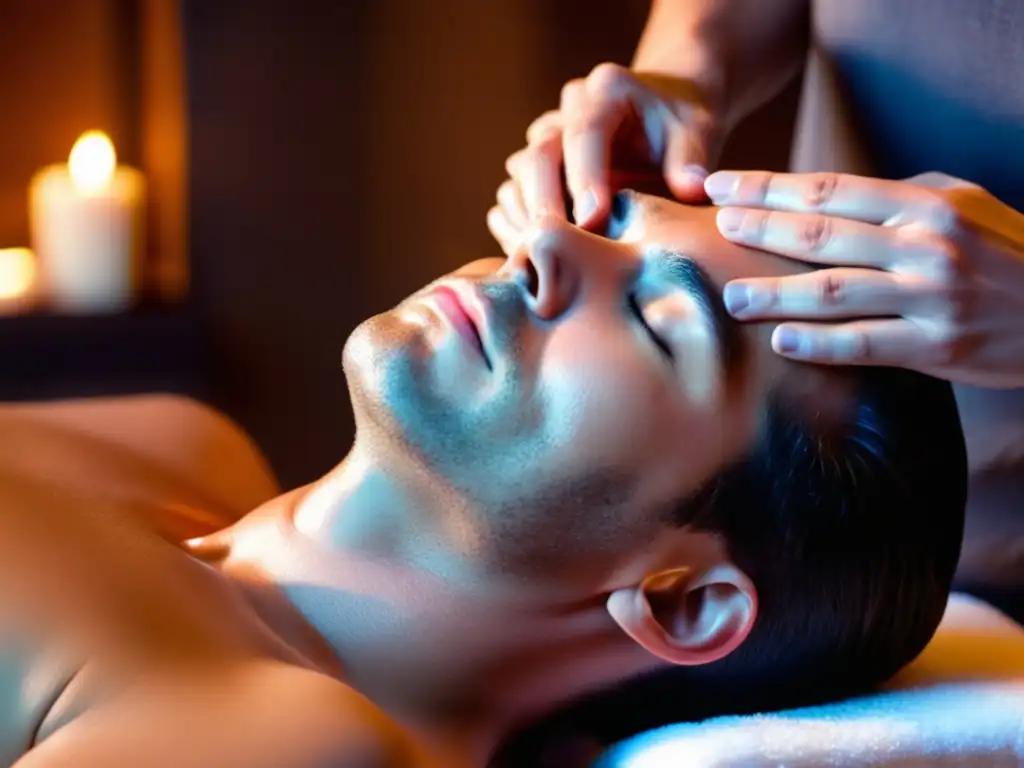 Beneficios del masaje facial masculino en un lujoso spa