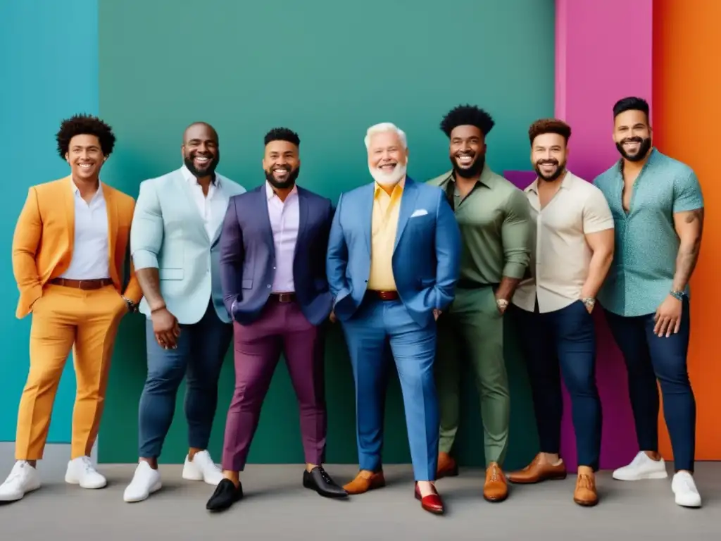 Hombres diversos empoderados por moda inclusiva - Beneficios de la moda inclusiva para hombres