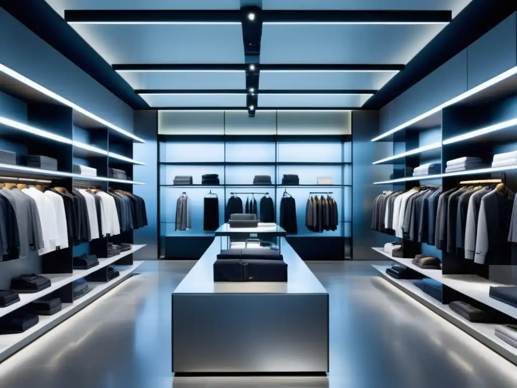 Tienda Hugo Boss: Tendencias moda masculina y ambiente sofisticado en espacio ultradetallado con iluminación cálida y productos exquisitos