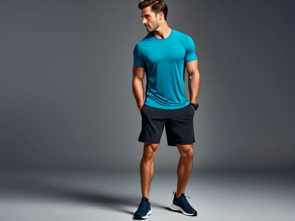 Guía de compras de activewear masculino: Conjunto moderno y elegante para hombres, con modelo atlético en pose dinámica