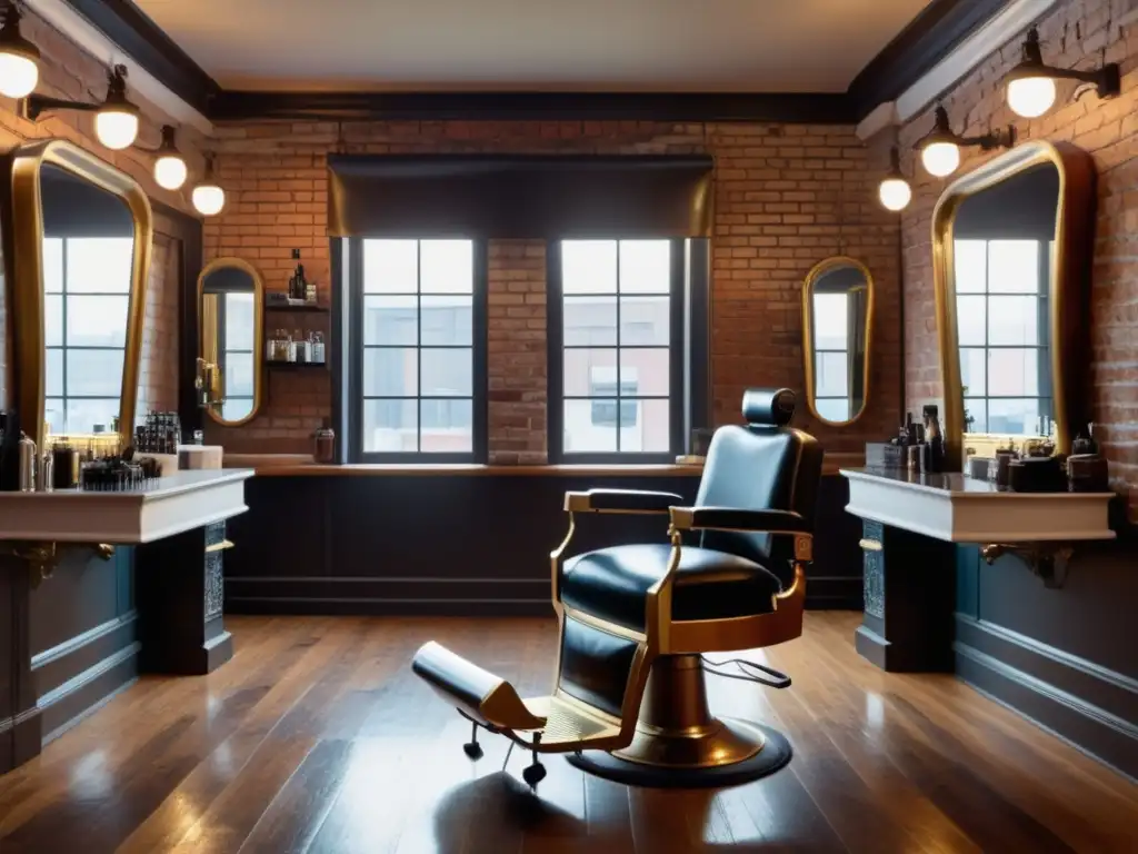 Barbería vintage con ambiente nostálgico y elegante, resaltando beneficios de las barberías vintage