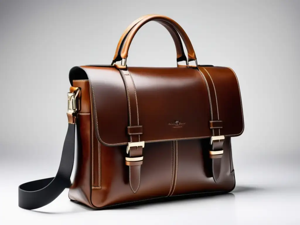 Bolsos de hombre tendencia moda - Bolsa de alta calidad en cuero con detalles de costura y hardware elegante