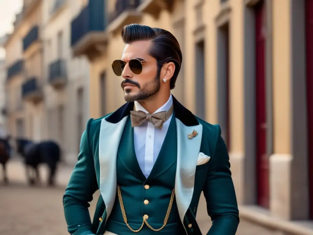 Tendencias moda masculina históricas: Dandi sofisticado y elegante del siglo XIX con toque moderno