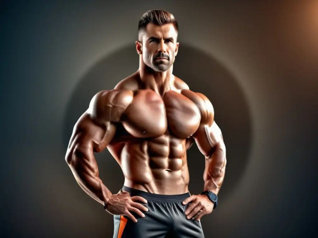 Hombre musculoso con six pack en gimnasio - Beneficios fortalecimiento muscular hombres