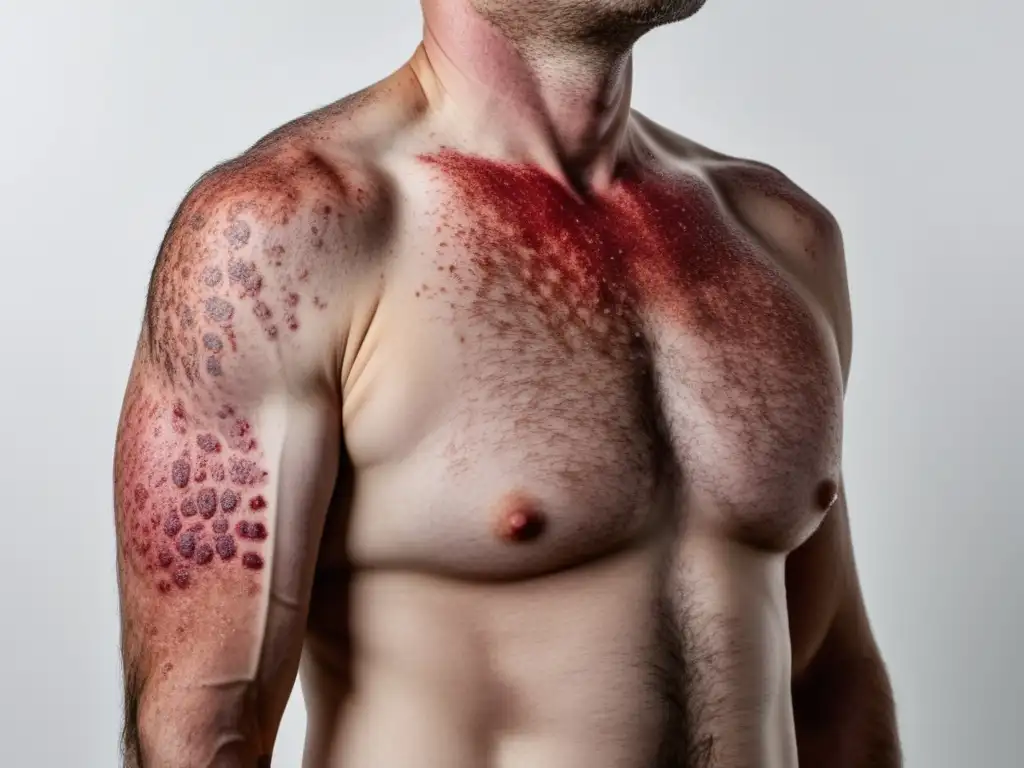 Hombre con psoriasis busca tratamientos naturales (110 caracteres)