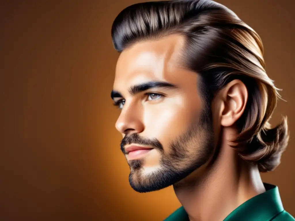 Hombre con cabello saludable y brillante, beneficios del aceite de argán para cabello masculino