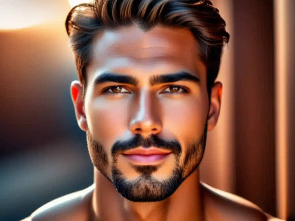 Consejos para prevenir líneas finas en piel masculina - Imagen de hombre joven con piel impecable, radiante y rejuvenecida