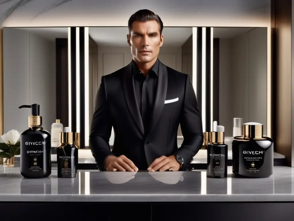 Hombre elegante con productos Givenchy: Tendencias moda masculina Givenchy