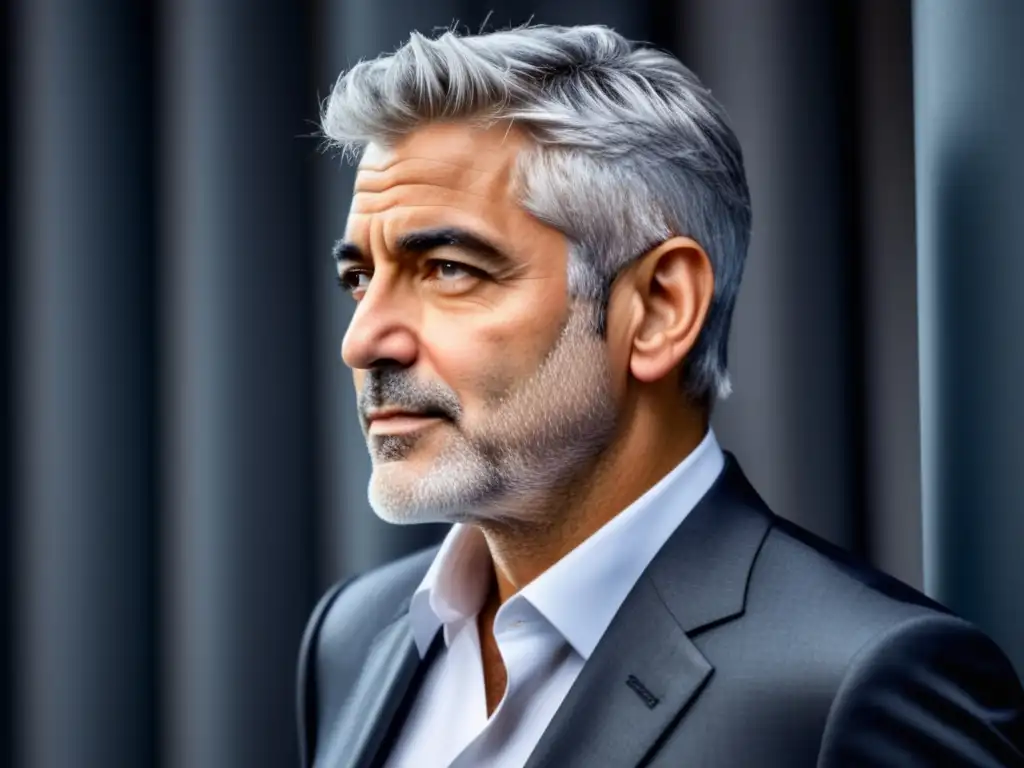 Hombre elegante con peinado de canas, estilo y confianza