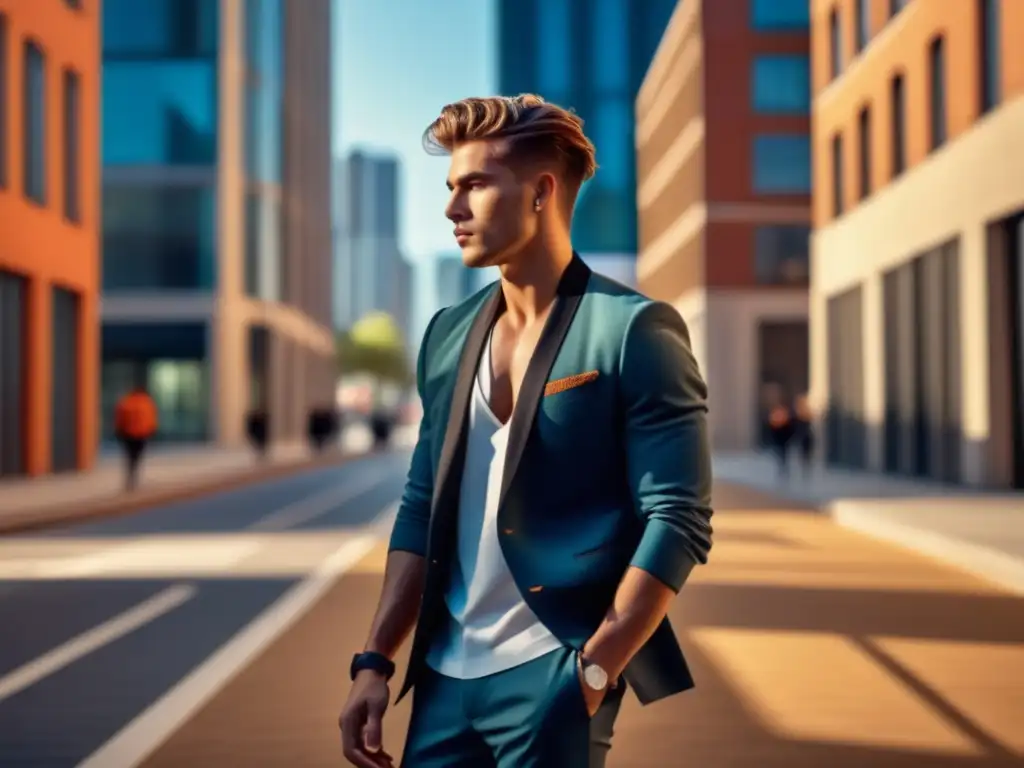 Fotografía de moda hombre técnicas: modelo urbano con estilo y texturas cautivadoras