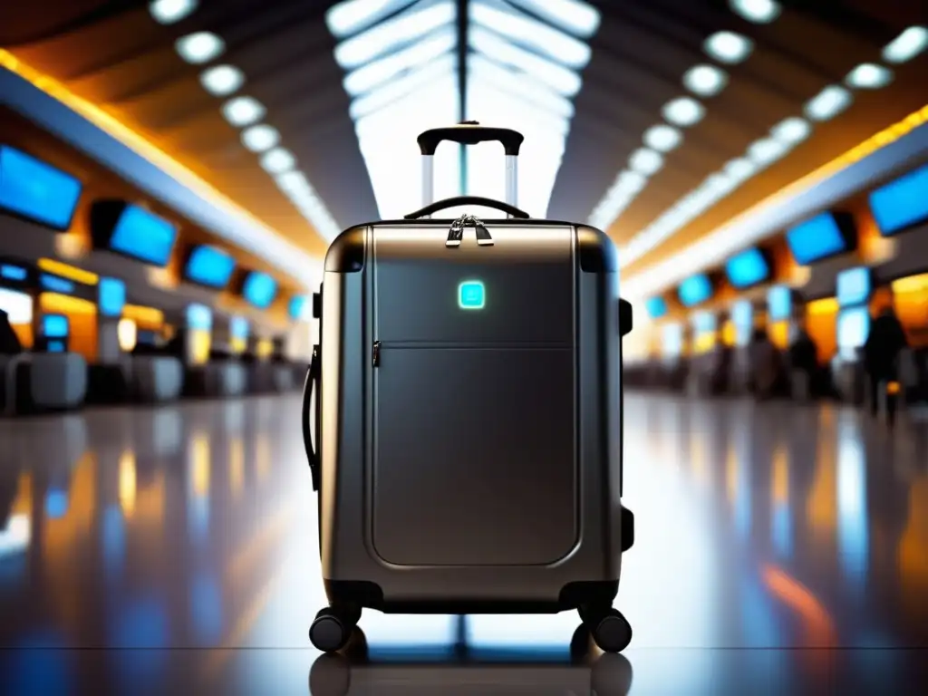 Moderna maleta segura y espaciosa Equipaje moderno para hombres viajeros: maleta segura, espaciosa y organizada en aeropuerto