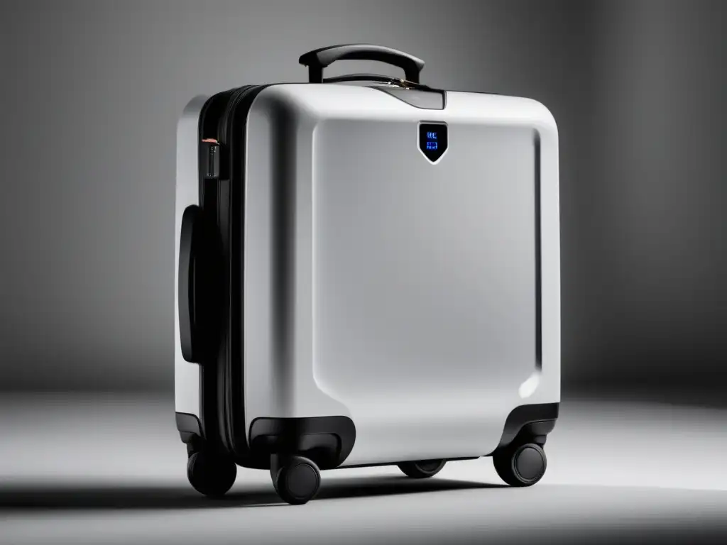 Beneficios equipaje inteligente: maleta moderna con tecnología, ligera, duradera, GPS, sensores de peso y power bank