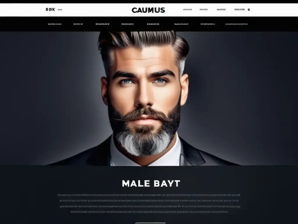 Diseño web elegante para negocio de belleza masculina: branding y profesionalismo