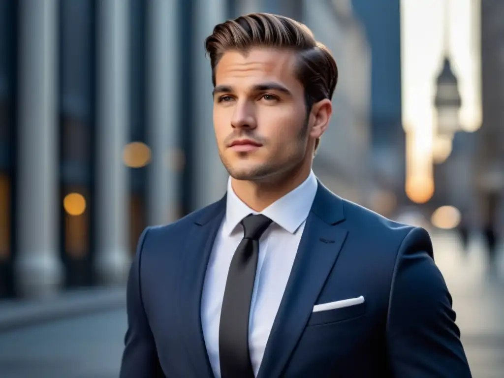 Joven elegante urbano con traje moderno y accesorios moda masculina juvenil imprescindibles