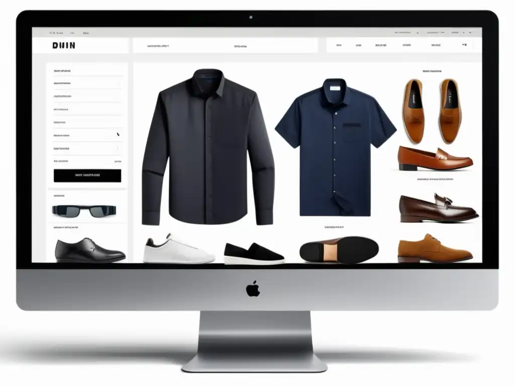 Tiendas online para el look masculino perfecto en pantalla moderna y minimalista