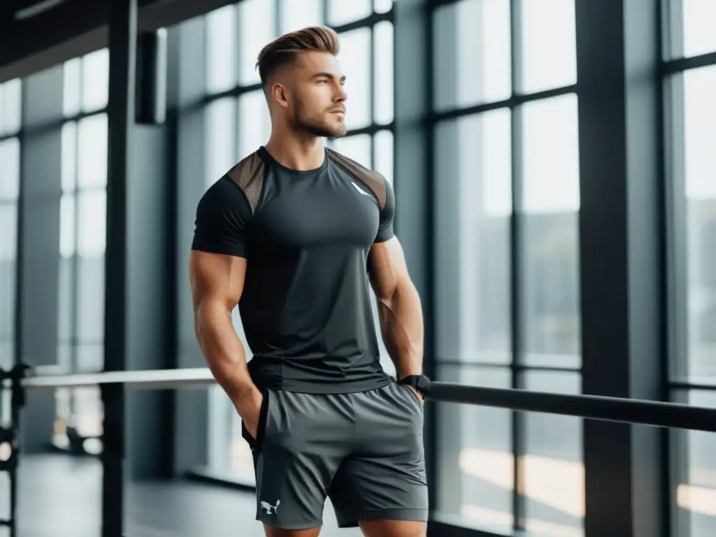 Beneficios del activewear para hombres en un moderno gimnasio