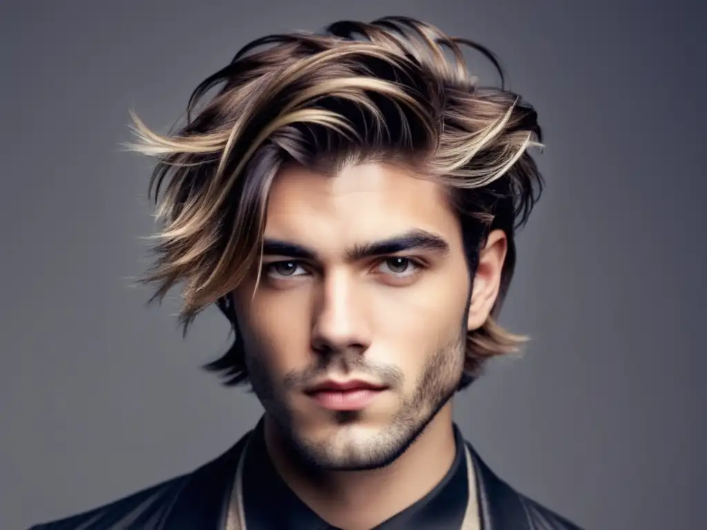 Corte de pelo masculino moderno: joven con bob texturizado y estilo contemporáneo