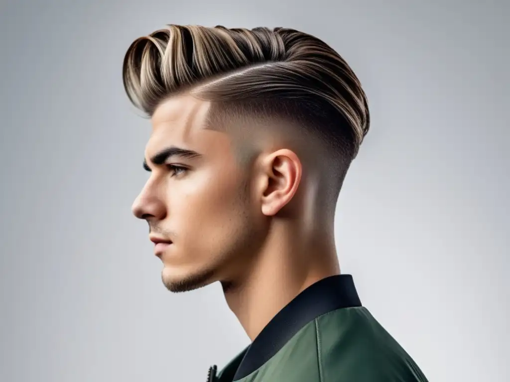 Joven con corte de pelo estilo 