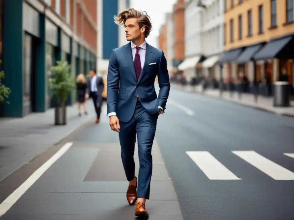 Joven elegante con traje audaz y estilo propio