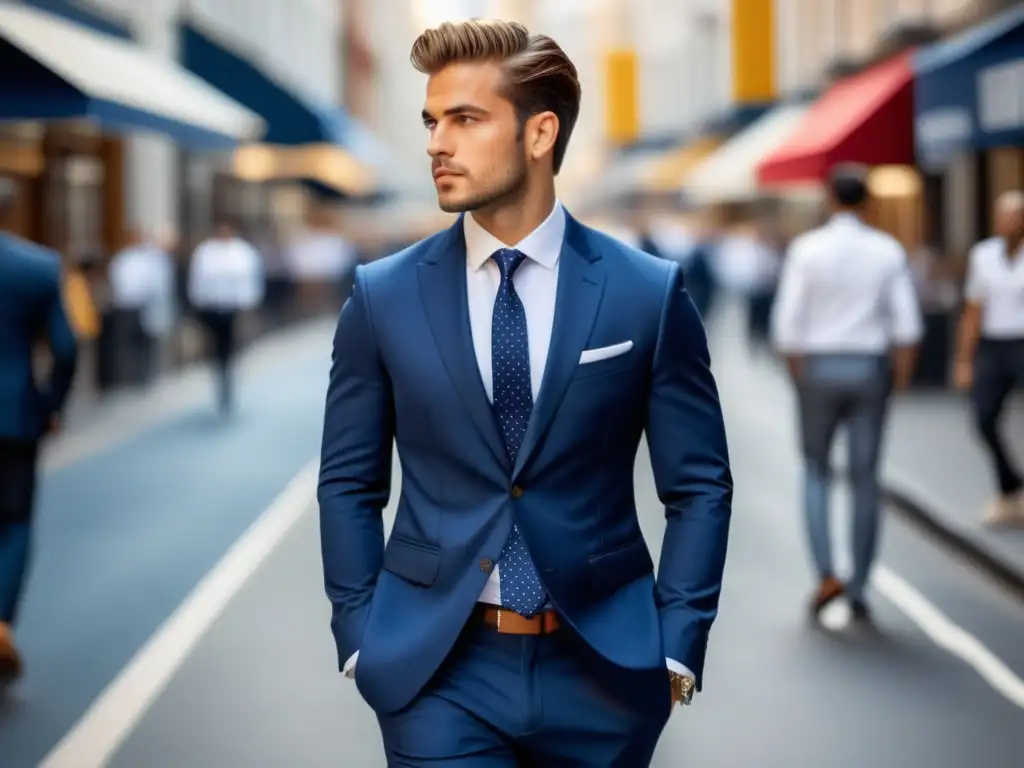 Hombre elegante en la ciudad, tendencias moda masculina Netflix