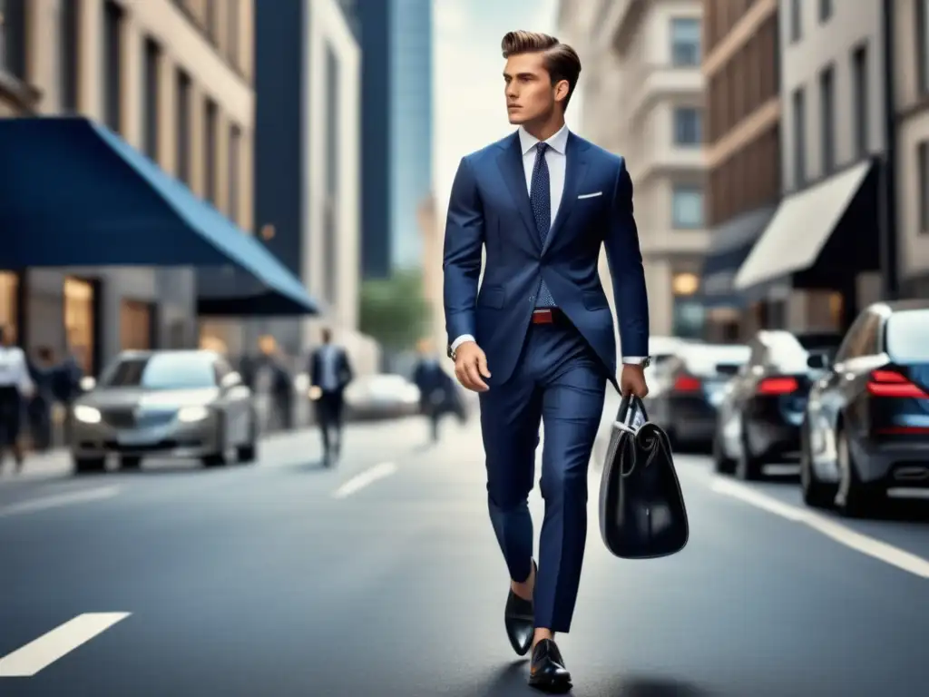 Hombre elegante en la ciudad, moda masculina -