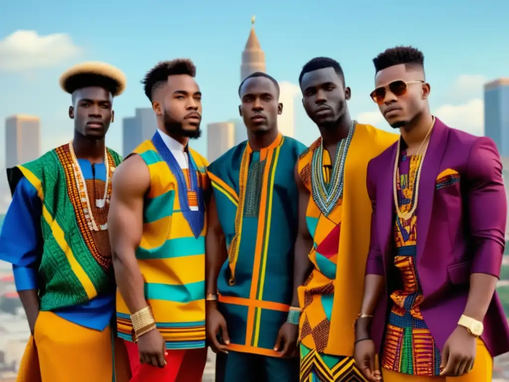 Moda masculina africana con influencias tradicionales y modernas