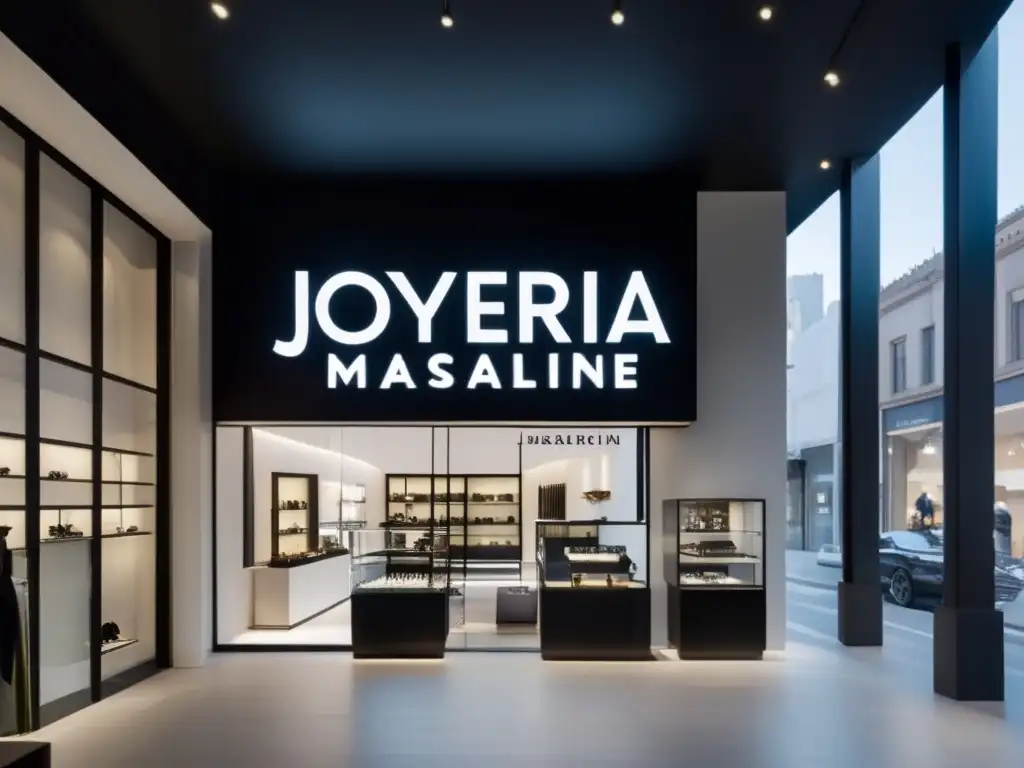 Tienda joyería étnica masculina, diseño moderno y elegante