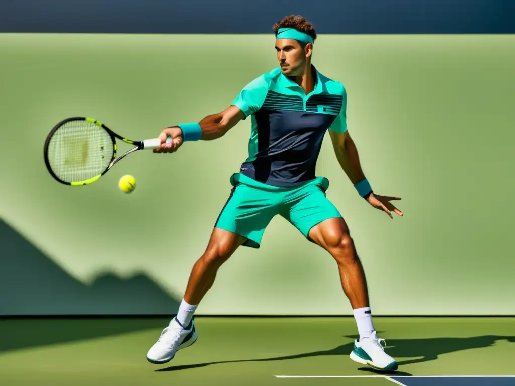 Jugador de tenis masculino combina moda y funcionalidad en equipamiento (110 caracteres)