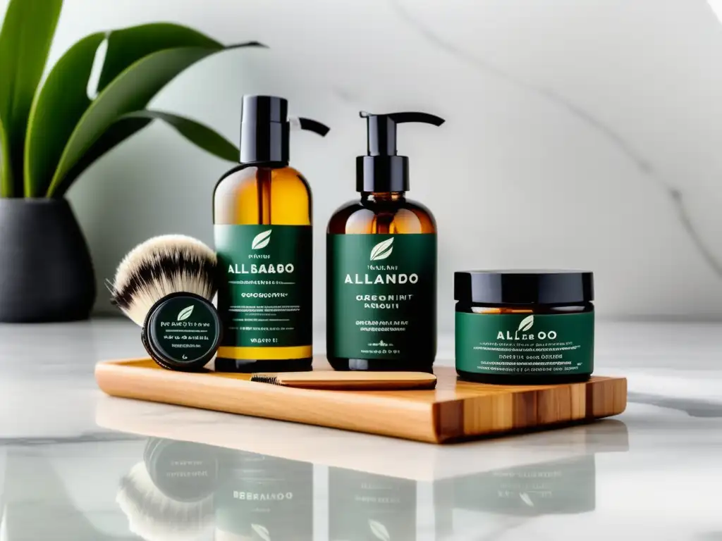 Tendencias belleza masculina ecofriendly: Kit de aseo moderno y sostenible para hombres, elegante y sofisticado