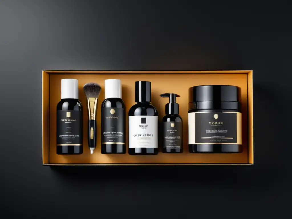 Kit de aseo moderno y elegante con productos faciales esenciales