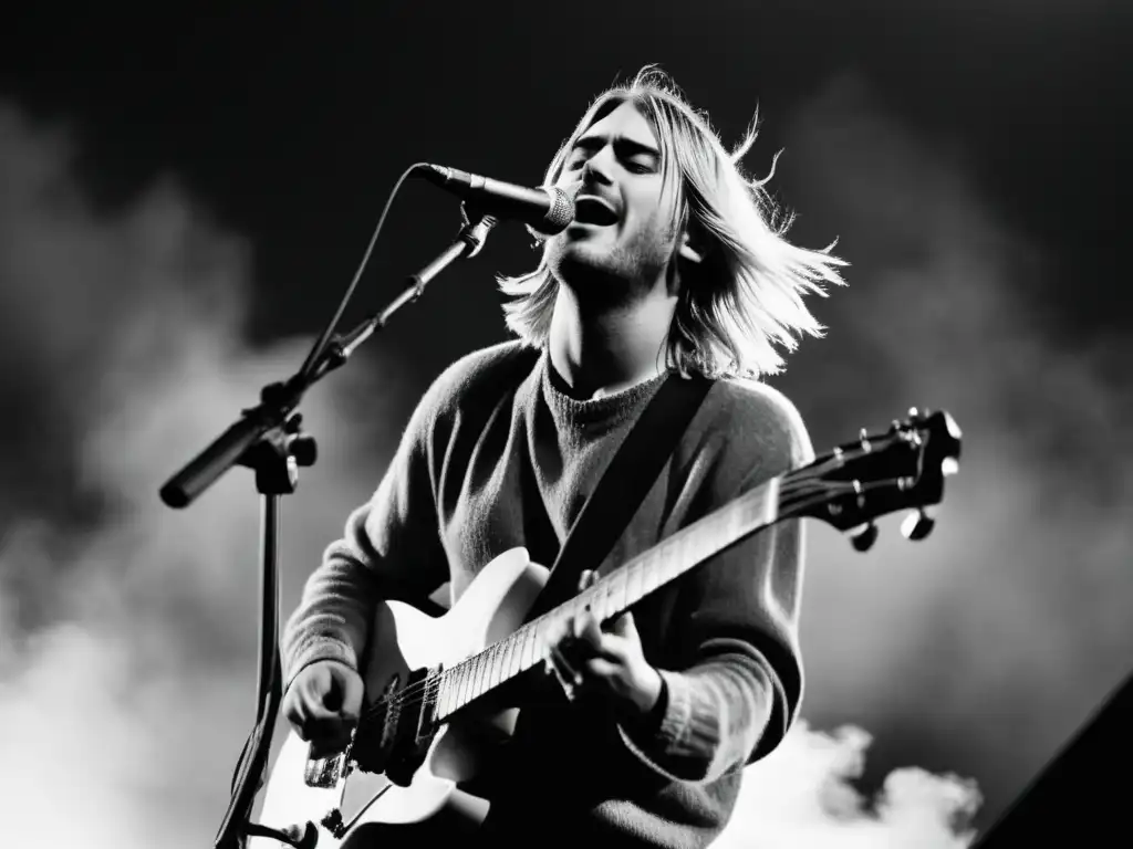 Kurt Cobain en concierto, estilo grunge y su influencia