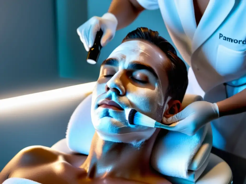 Limpieza facial profunda para hombres en spa de lujo