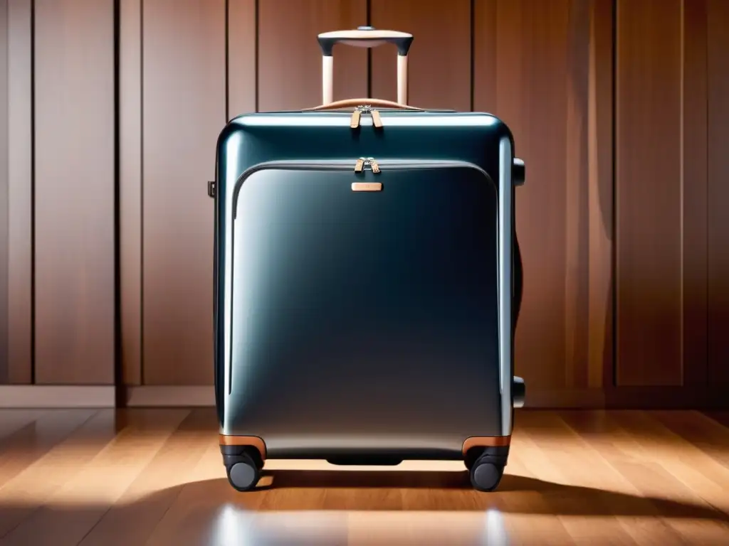 Beneficios del equipaje inteligente: maleta moderna y elegante con pantalla digital y compartimentos organizados