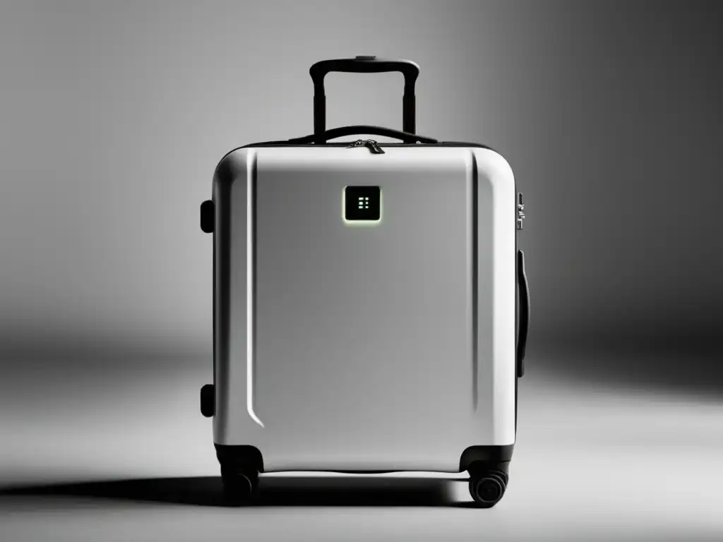 Tendencia equipaje minimalista viajeros: Maleta moderna, ligera y segura con pantalla digital y diseño minimalista