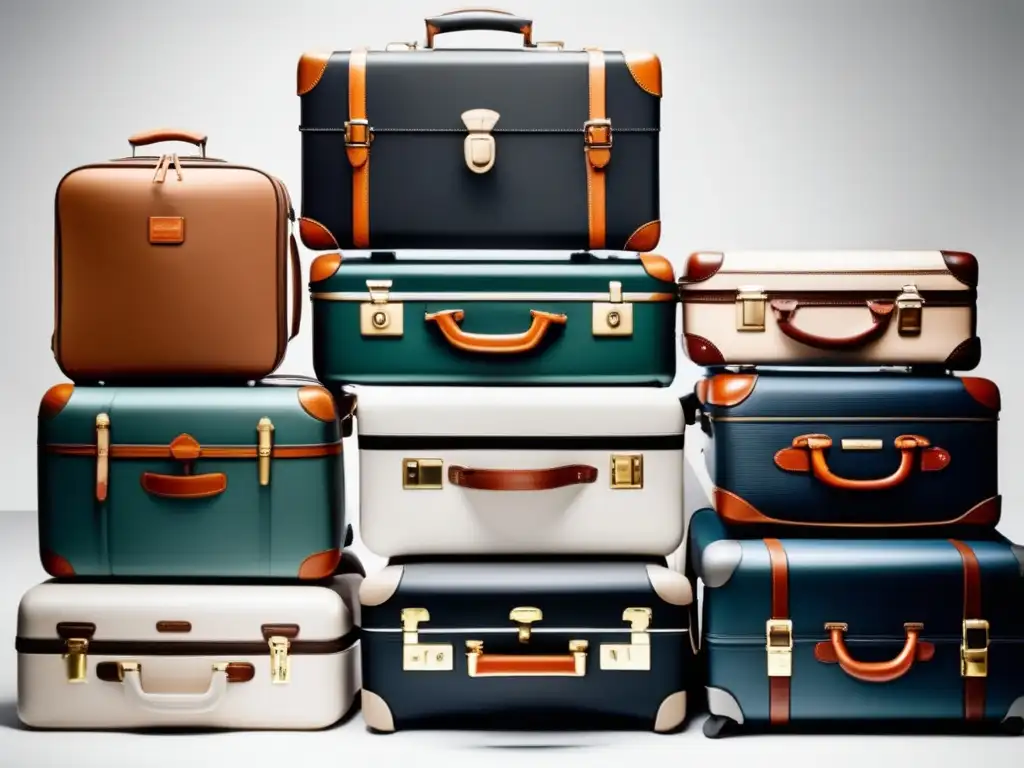 Organización y estilo en diferentes tipos de viajes Equipaje perfecto para viajes: variedad de maletas organizadas y empacadas con esenciales para distintos tipos de viajes