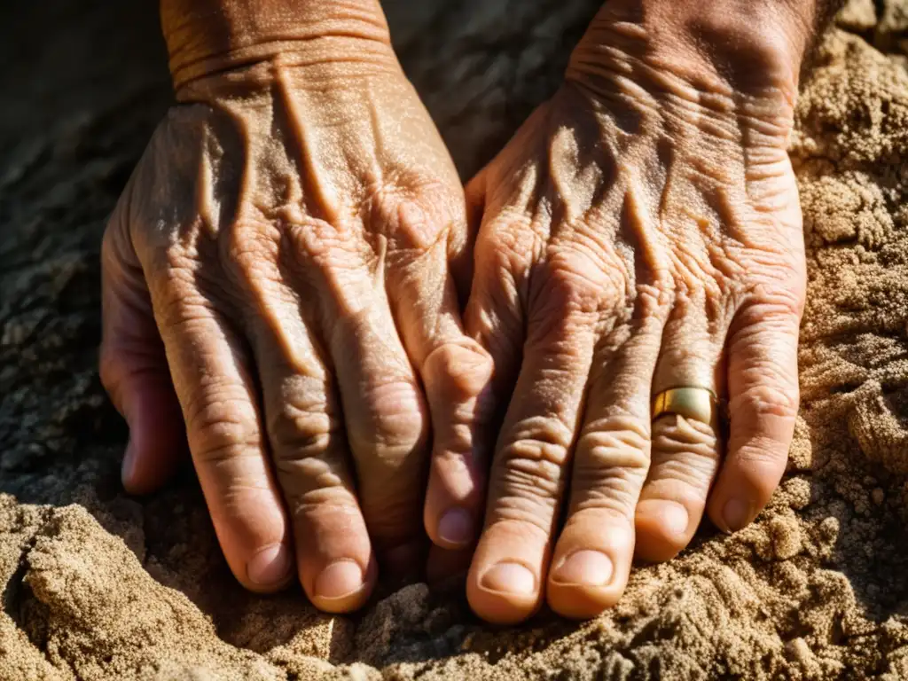 Tratamiento piel seca hombres: Manos deshidratadas, ásperas y agrietadas, reflejando incomodidad y necesidad de cuidado