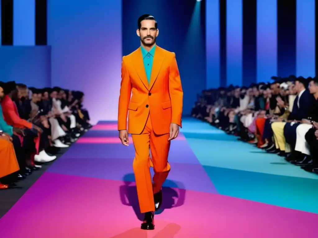 Tendencias moda masculina Marc Jacobs en desfile de pasarela 8k con diseños innovadores y audaces, impactando a la industria