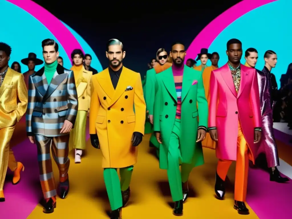 Tendencias moda masculina Marc Jacobs: Desfile impactante con diseños vanguardistas y logotipos icónicos