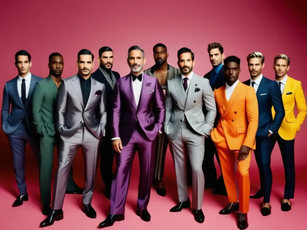 Tendencias moda masculina Marc Jacobs rodeado de modelos estilosos