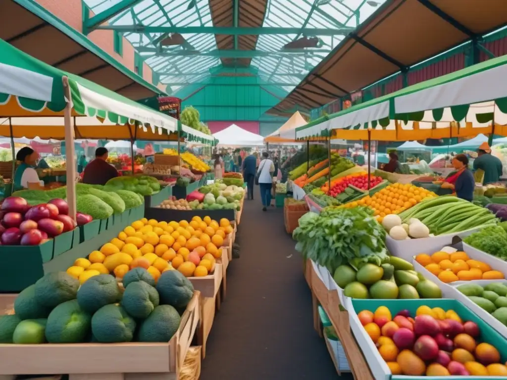 Mercado de agricultores con alimentos nutritivos para acelerar metabolismo