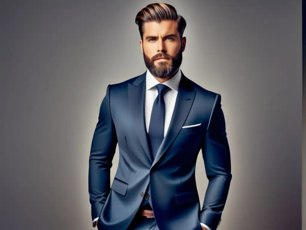 Tendencias moda masculina corporativa 2022: Hombre bien vestido en traje moderno, elegante y profesional