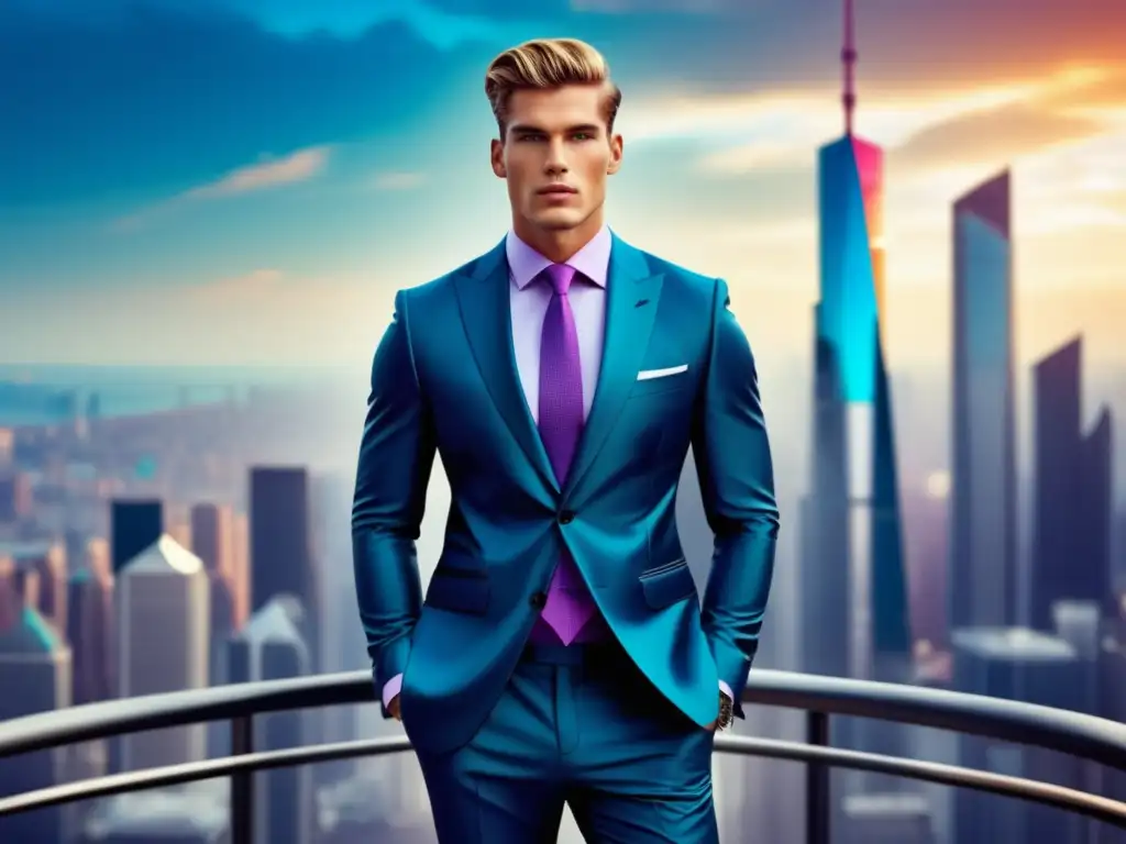 Tendencias globales moda masculina en traje moderno