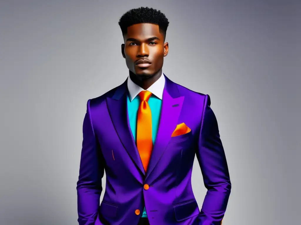 Fotografía moda masculina vibrante colores impactantes