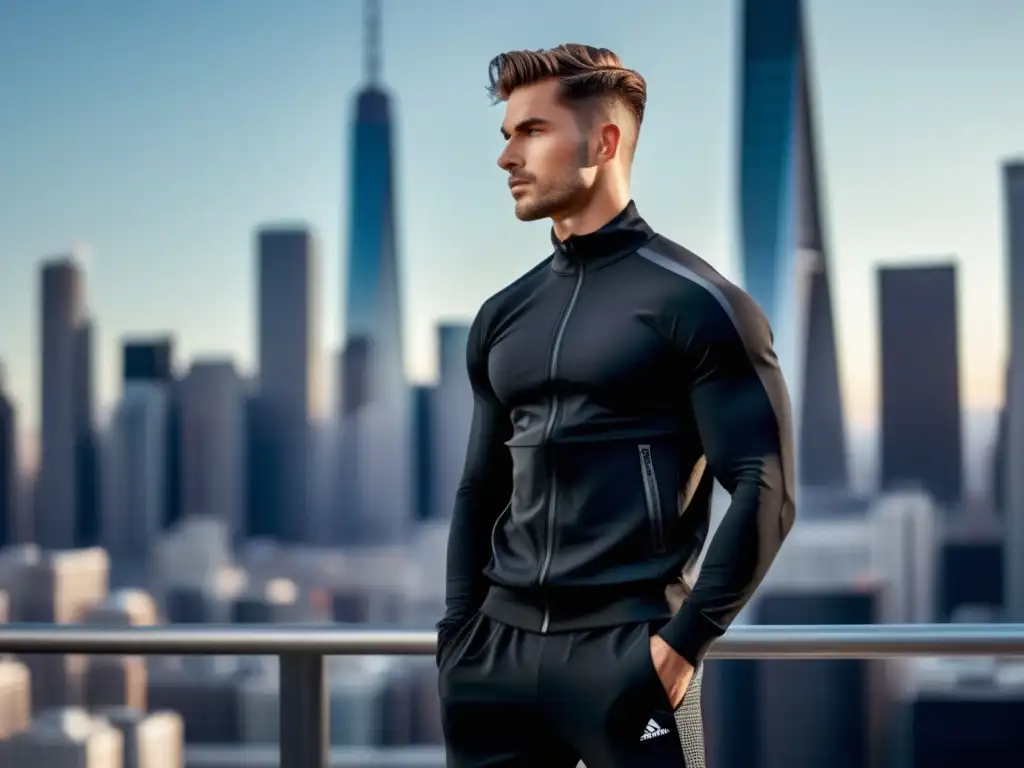 Hombre moderno en activewear urbano - Empoderamiento y sofisticación