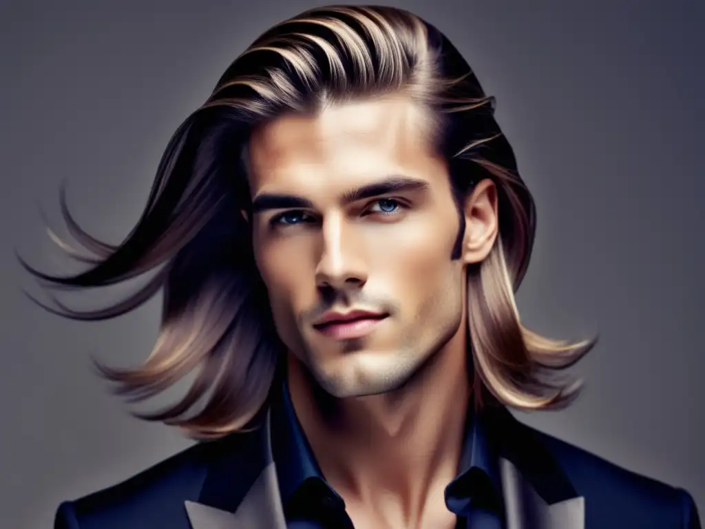 Peinado hombre cabello largo: elegante y versátil