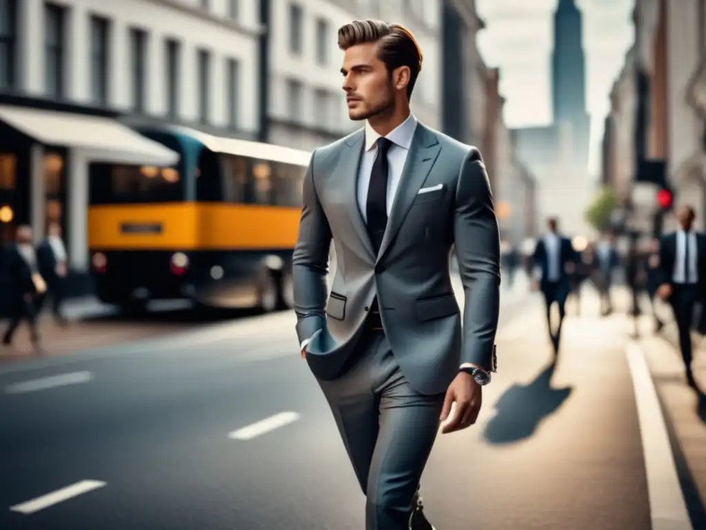 Modelo masculino en traje moderno y elegante, muestra tendencias moda masculina cultura pop