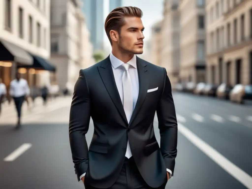 Hombre elegante de moda en la ciudad - Impacto de la moda masculina